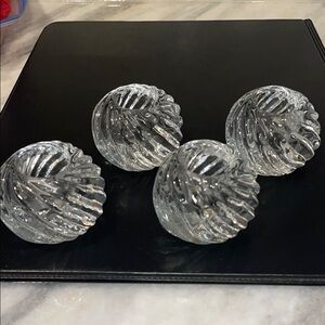 (4) Swirl Candle Holders